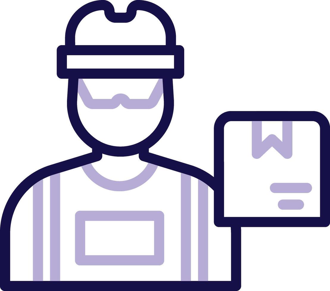 Stolen Package Two Color Line Icon vector