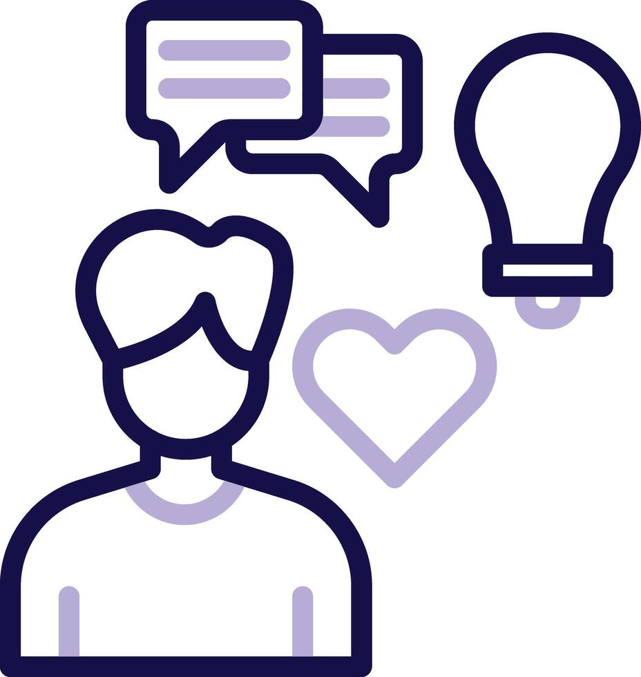 Soft Skills Two Color Line Icon vector