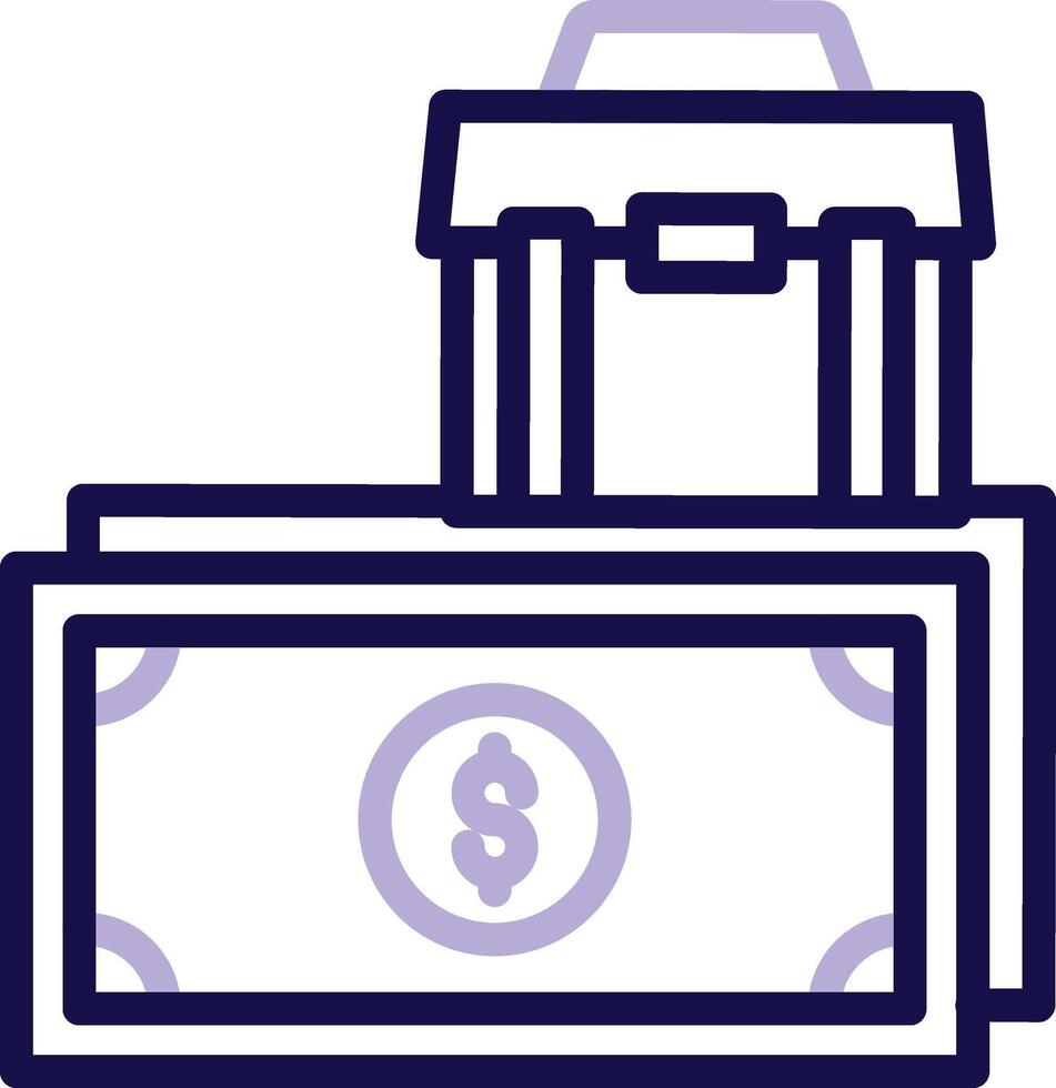 Salary Two Color Line Icon vector