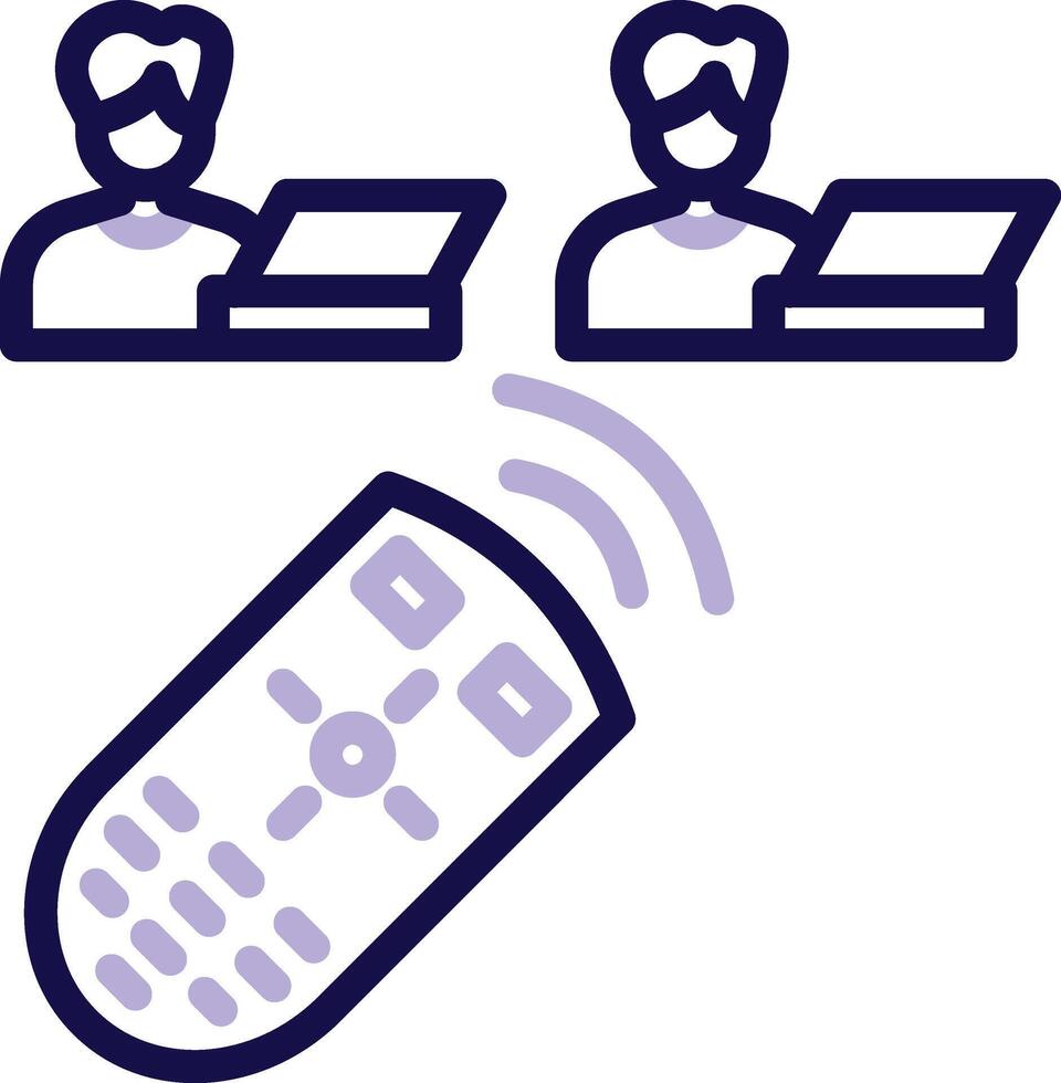 Remote Control Two Color Line Icon vector