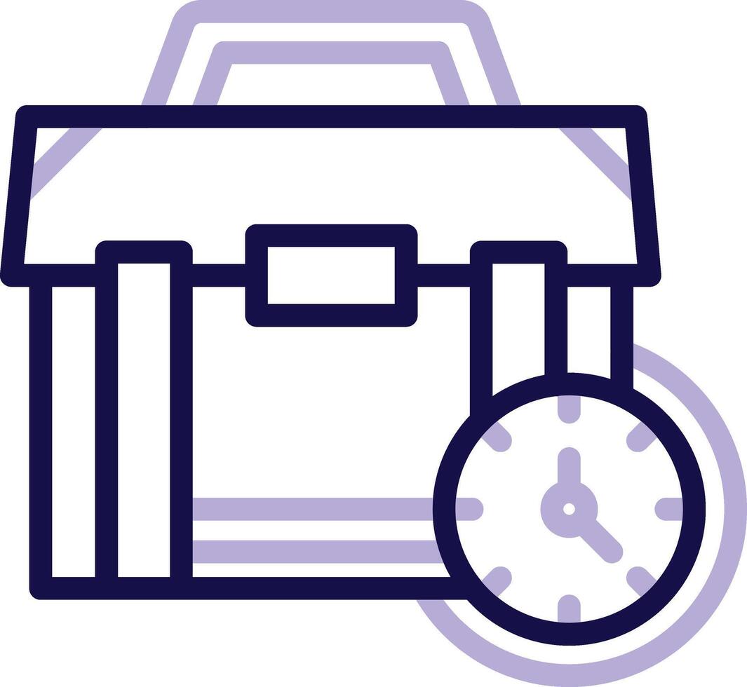 Business Hours Two Color Line Icon vector