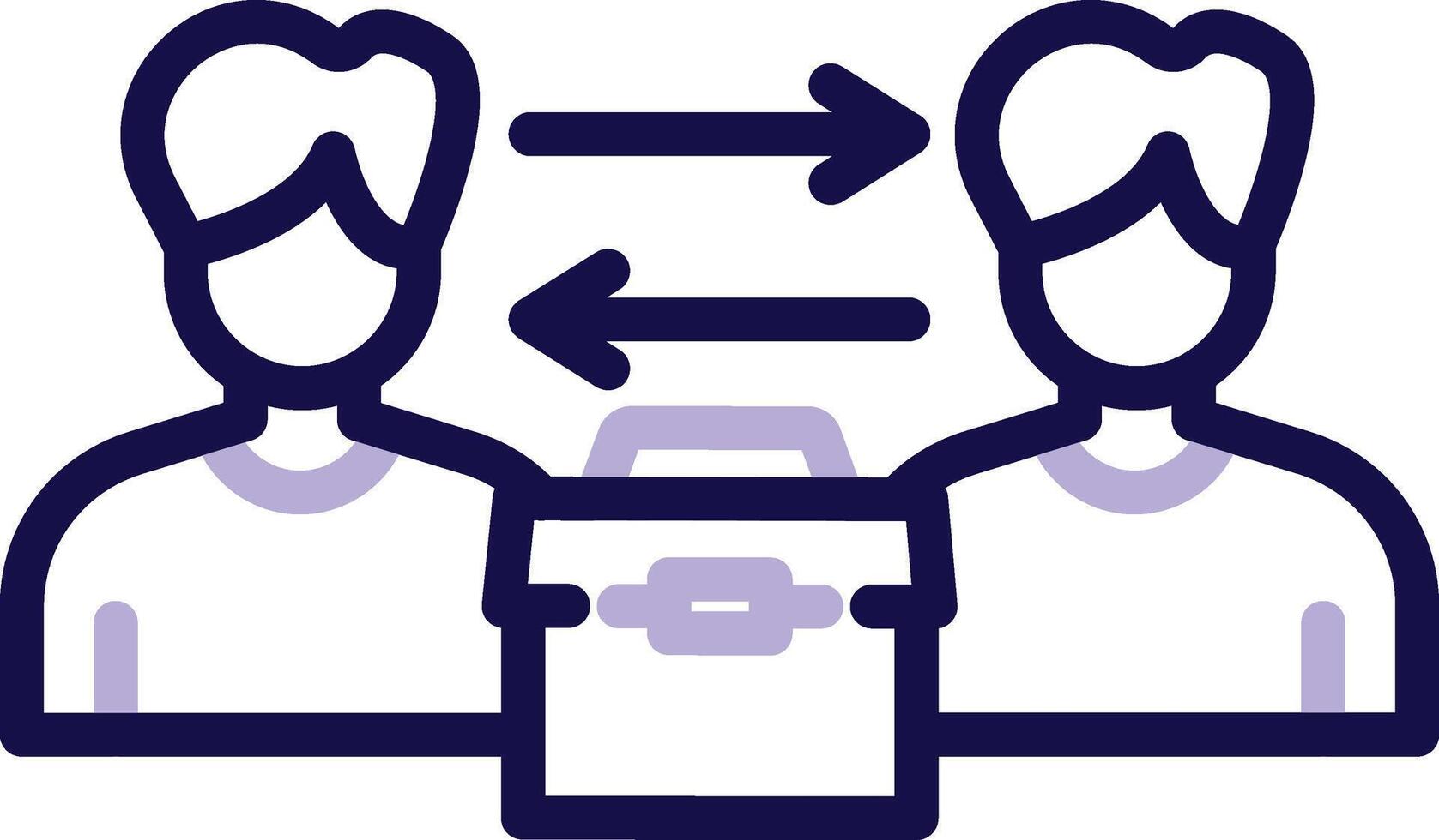 Follow Up Two Color Line Icon vector