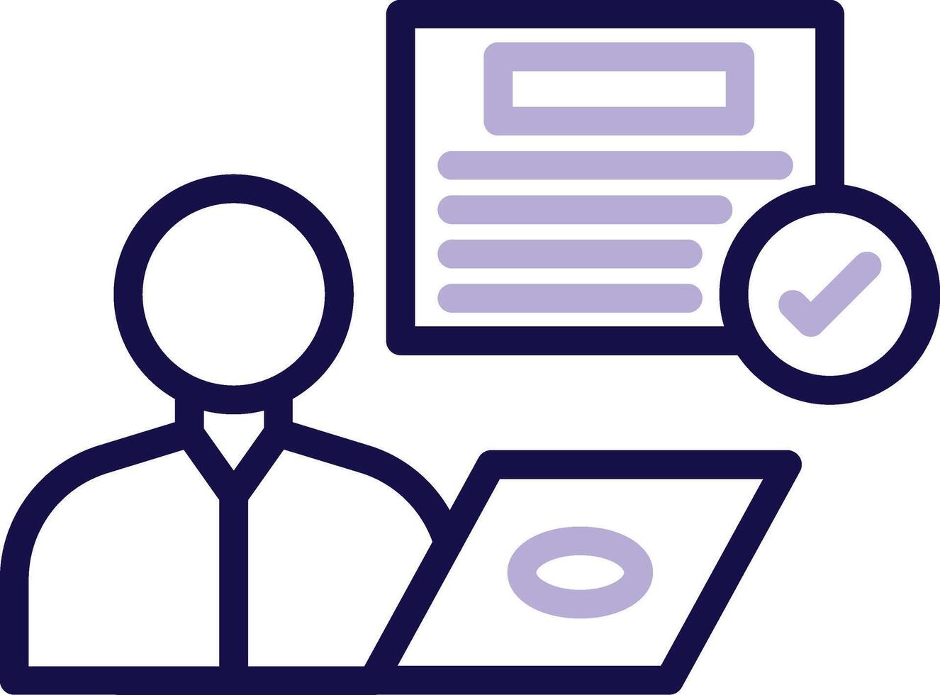 Qualification Two Color Line Icon vector