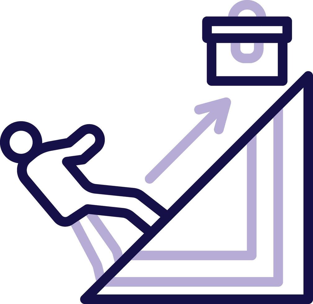 Struggle Two Color Line Icon vector