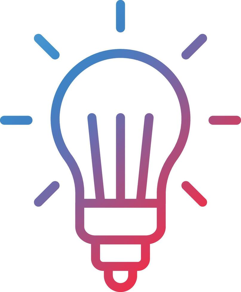 LED Lights Gradient Line Icon vector
