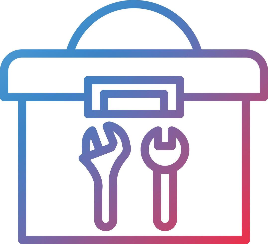 Tool Pouch Gradient Line Icon vector