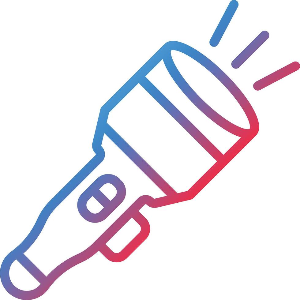 Flashlight Gradient Line Icon vector
