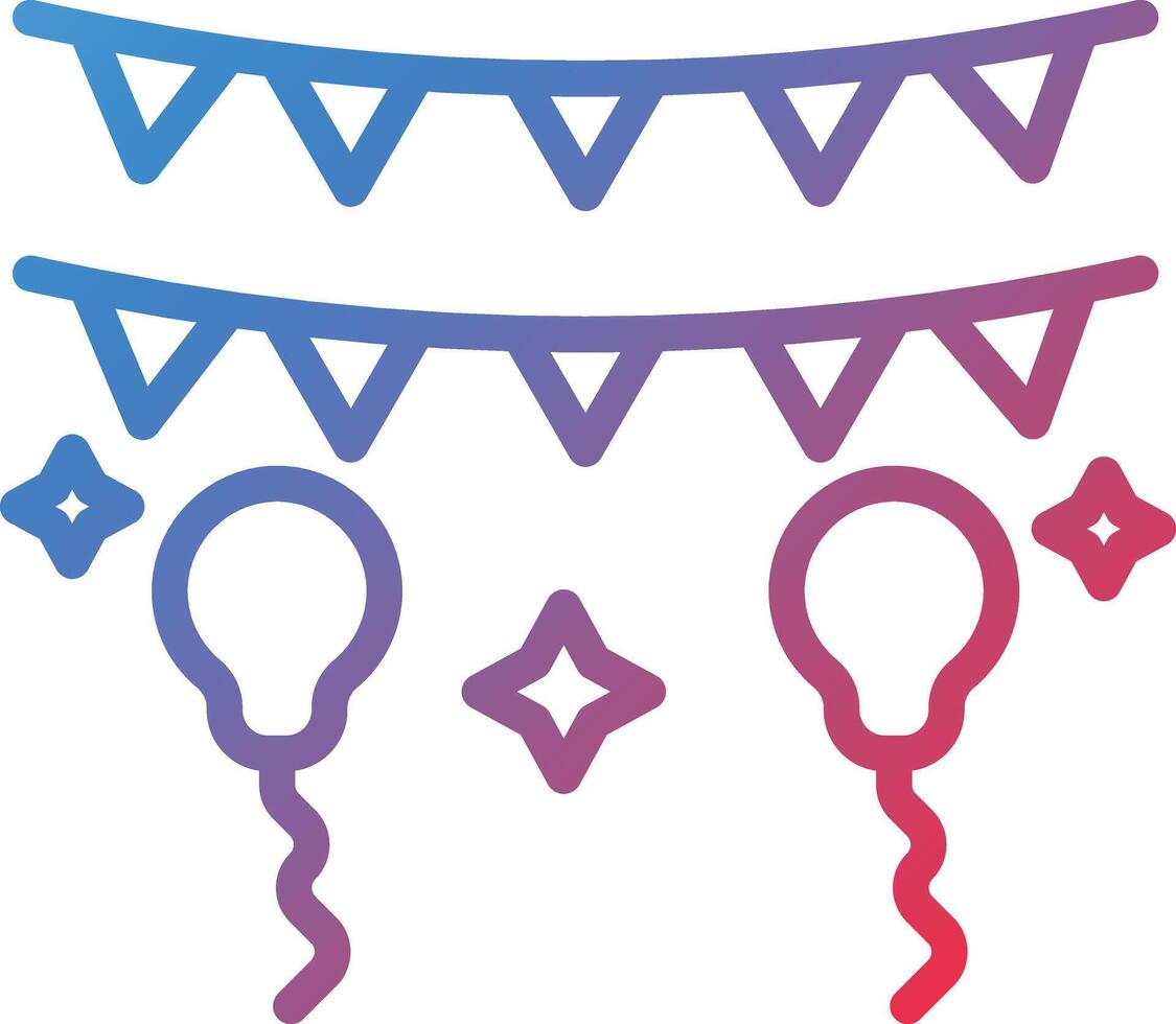 Decoration Gradient Line Icon vector
