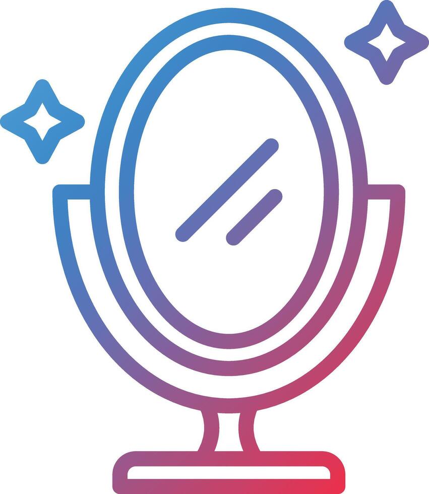 Mirror Gradient Line Icon vector