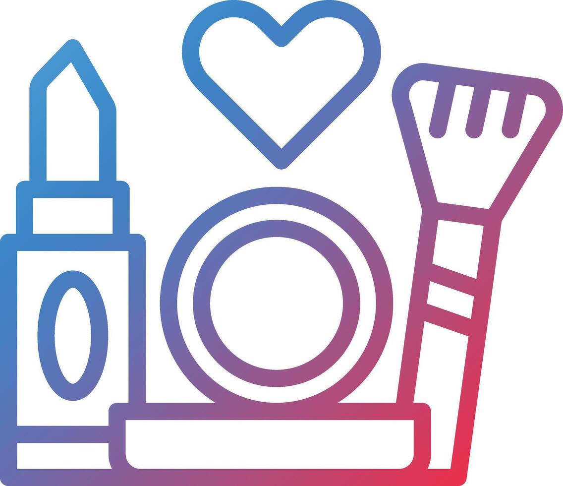 Makeup Gradient Line Icon vector