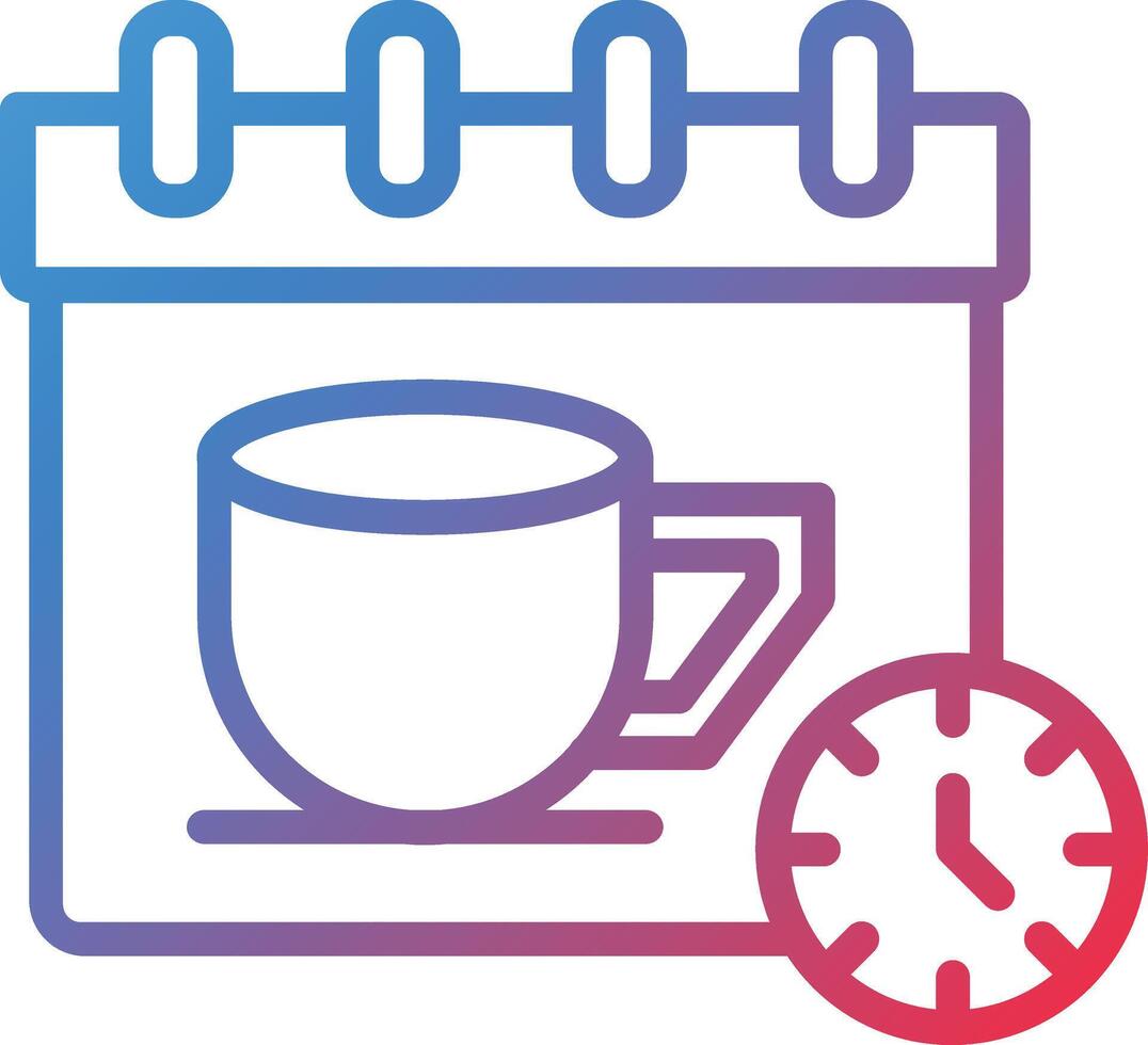 Breaks Gradient Line Icon vector
