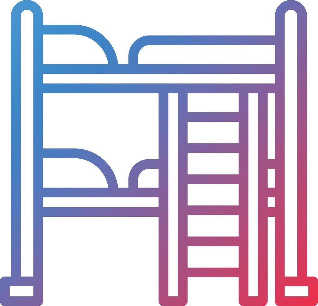 Bunk Gradient Line Icon vector