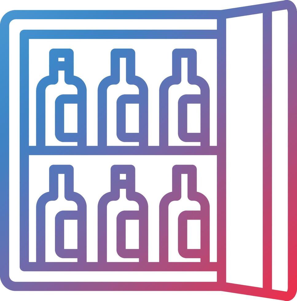 Minibar Gradient Line Icon vector