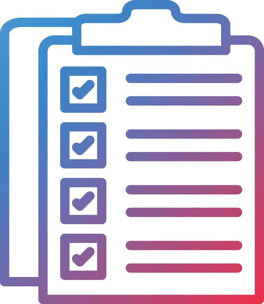 Task Gradient Line Icon vector