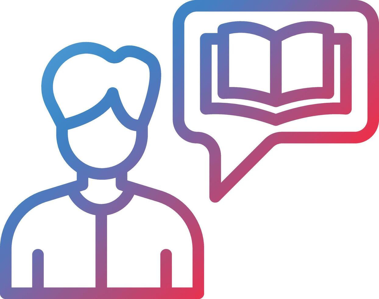 Storytelling Gradient Line Icon vector