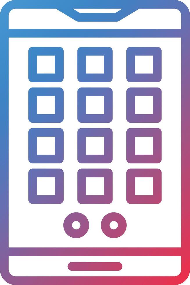 Mobile Application Gradient Line Icon vector
