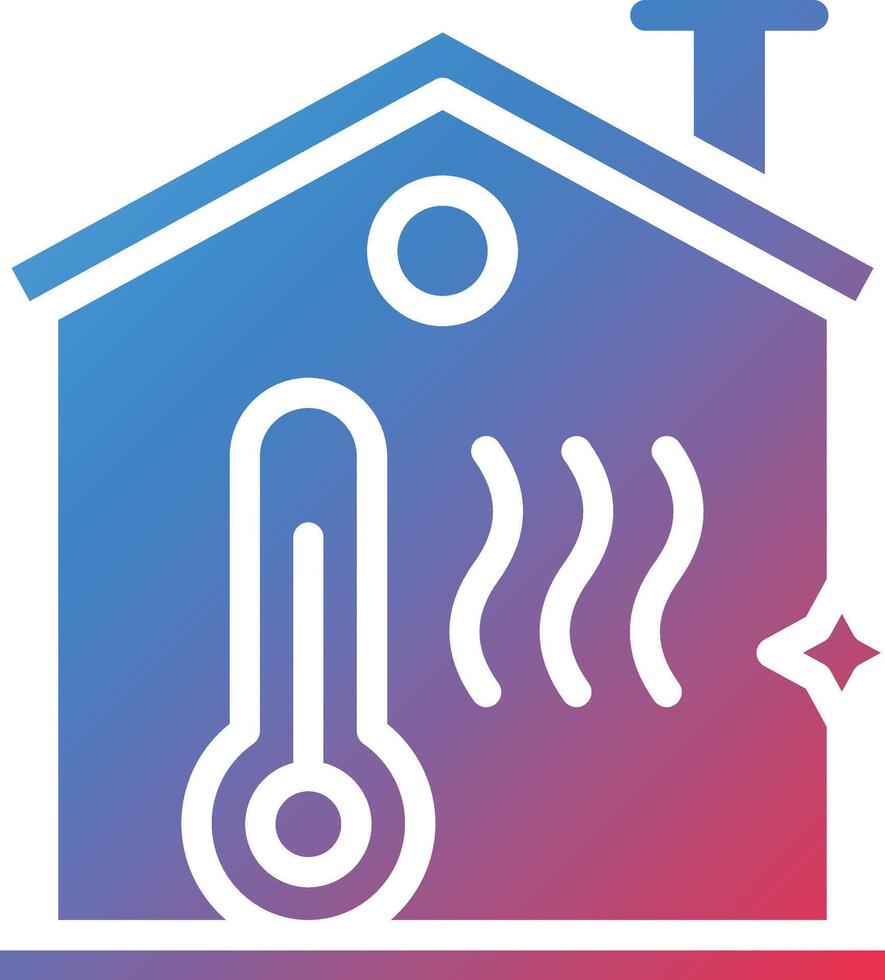 Heating Glyph Gradient Icon vector