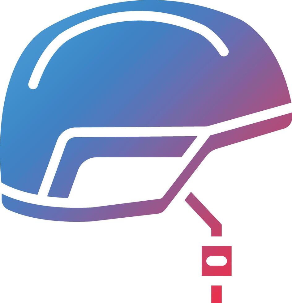 Helmet Glyph Gradient Icon vector