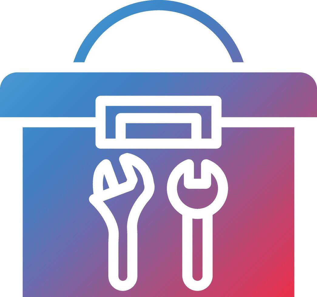 Tool Pouch Glyph Gradient Icon vector