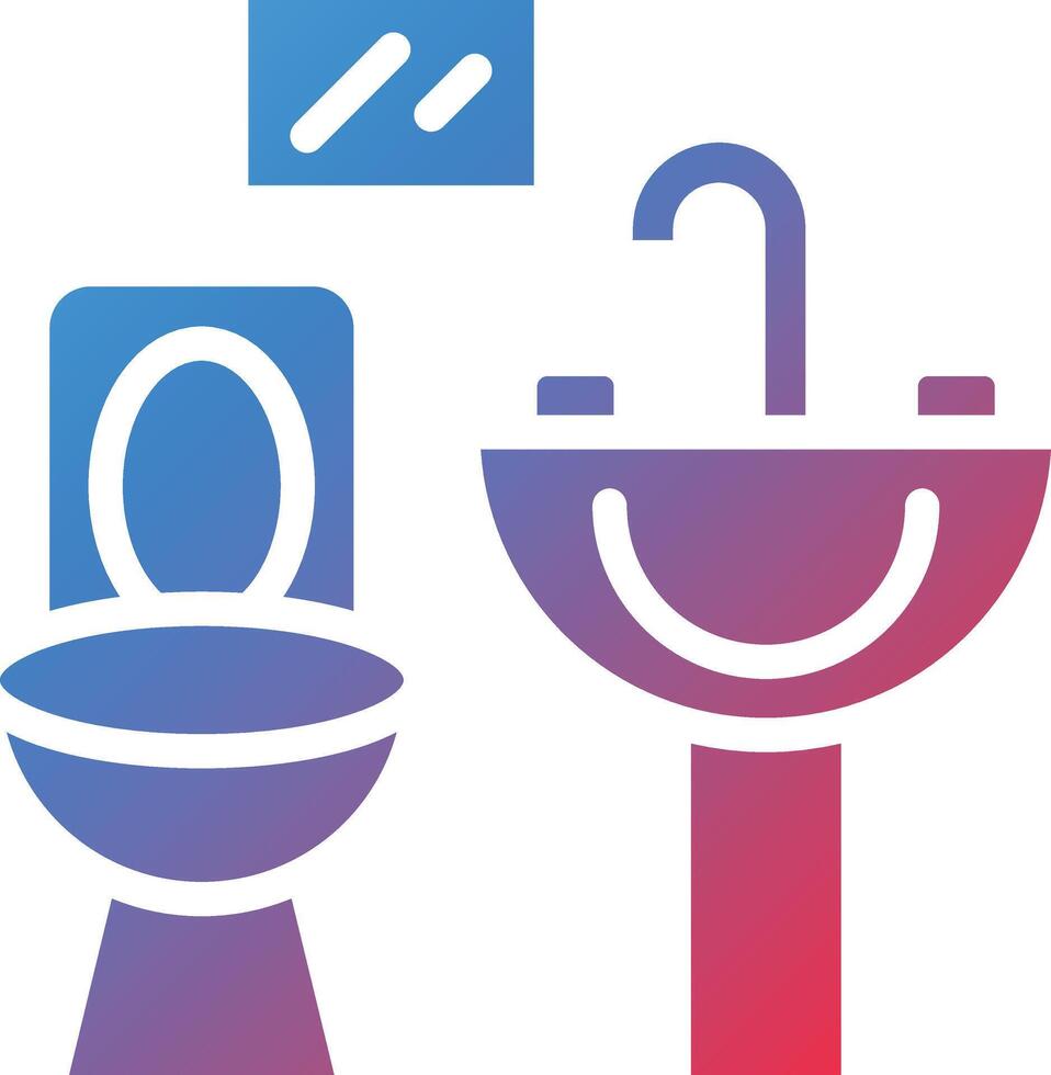 Bathroom Glyph Gradient Icon vector