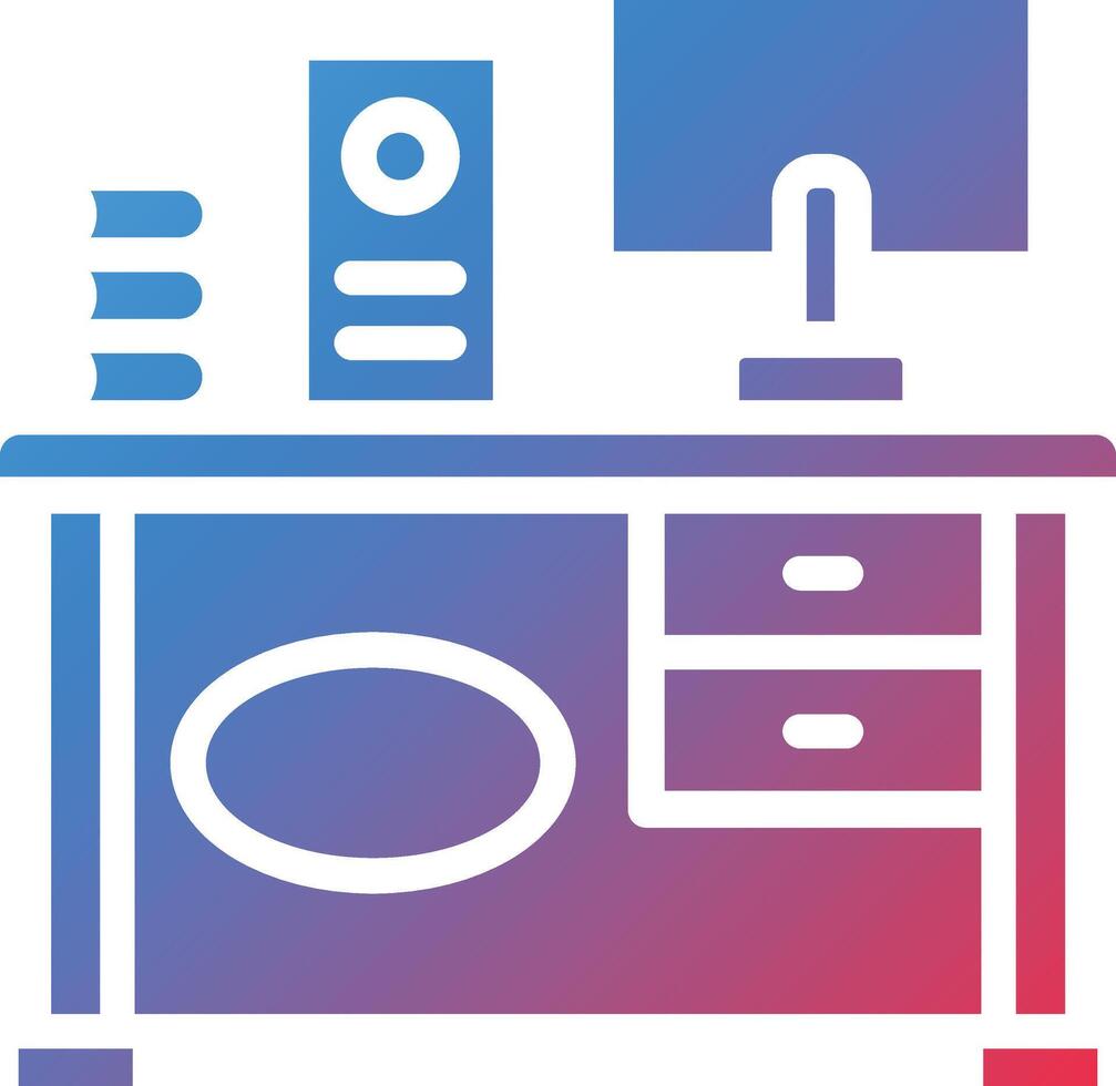 Workstation Glyph Gradient Icon vector