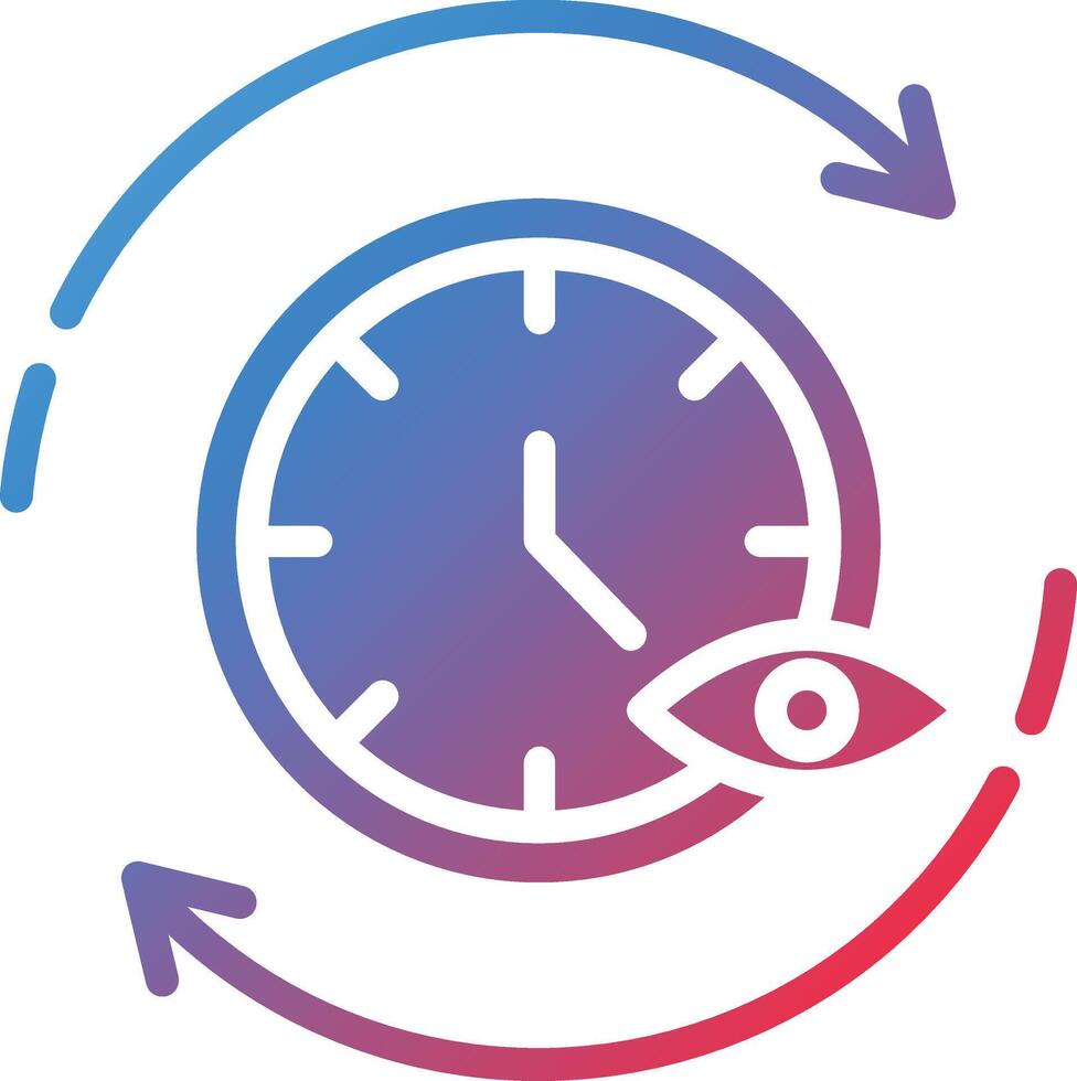Time Tracking Glyph Gradient Icon vector
