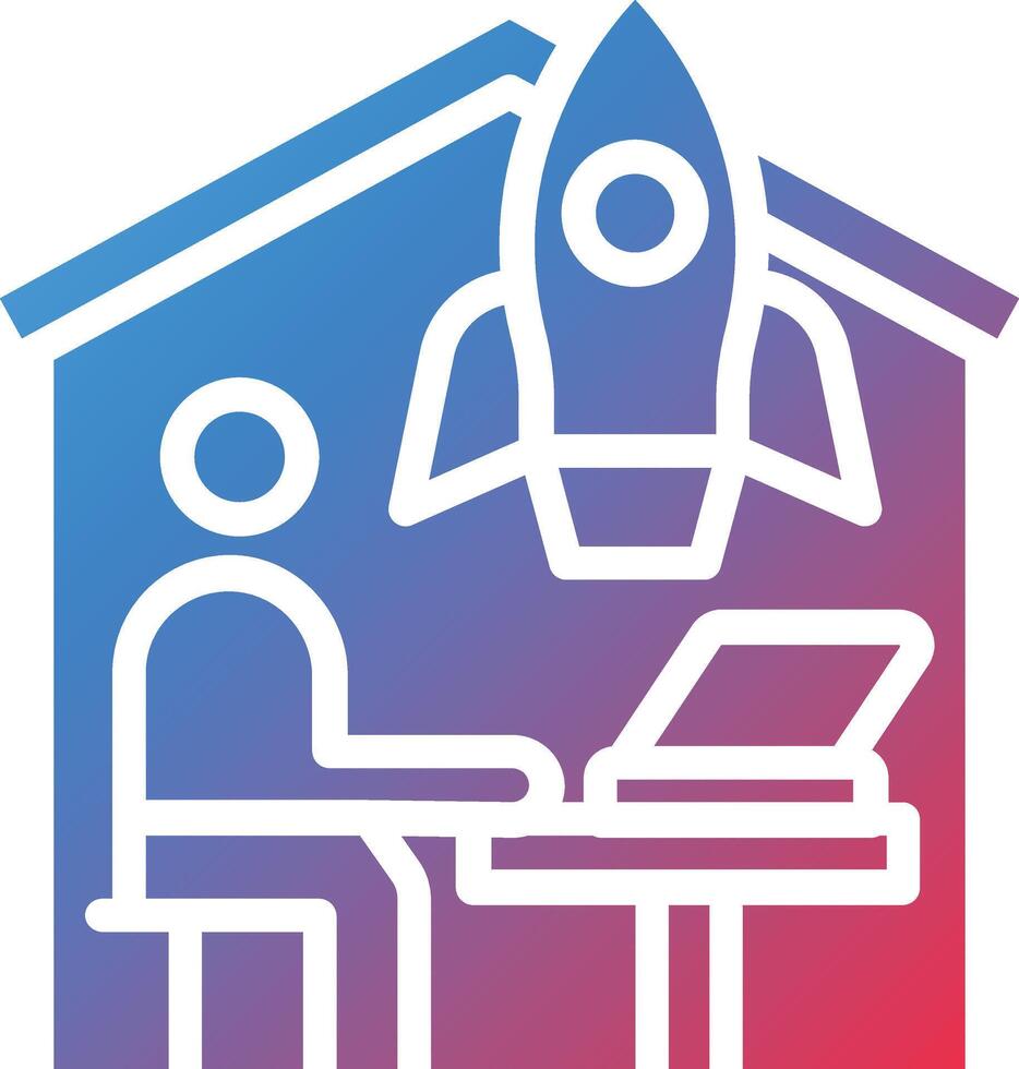 Startup Glyph Gradient Icon vector
