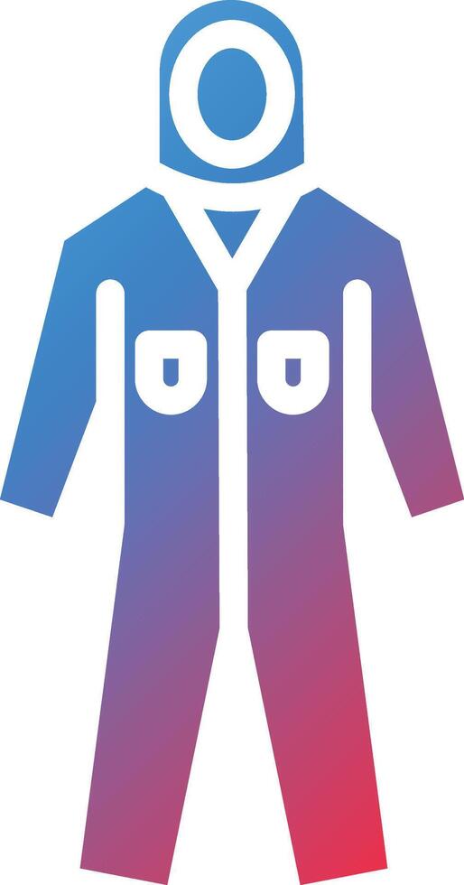 Coveralls Glyph Gradient Icon vector