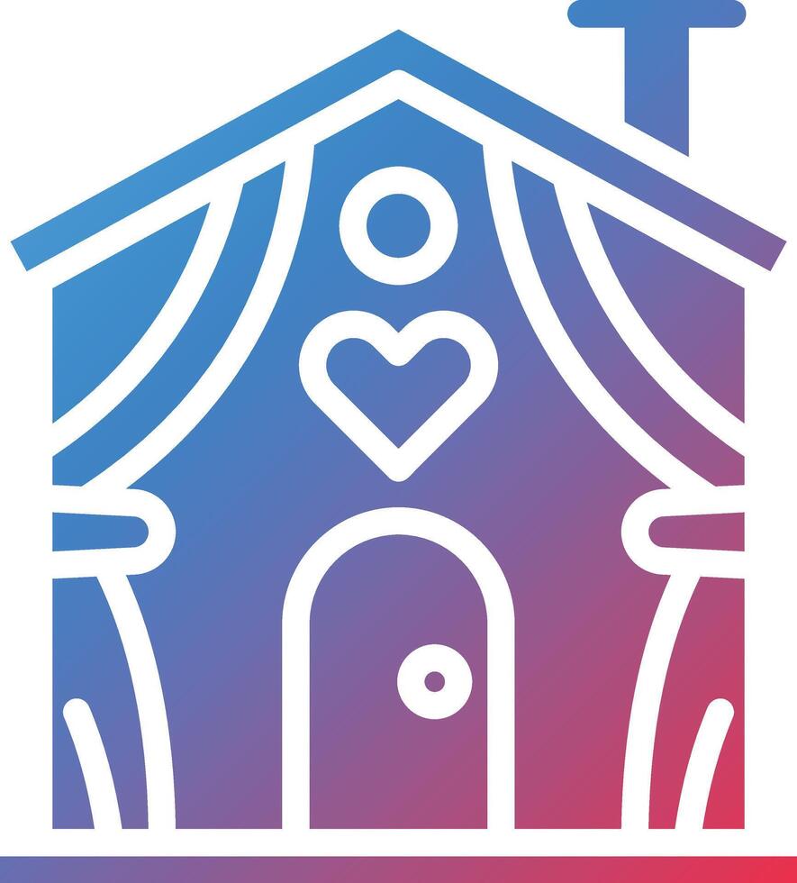 Home Glyph Gradient Icon vector