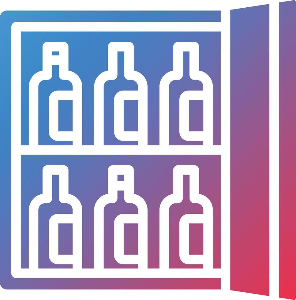 Minibar Glyph Gradient Icon vector