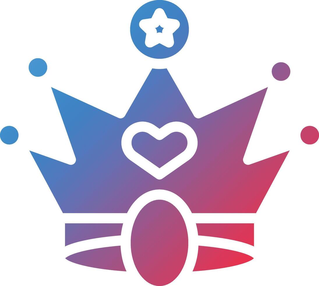 Crown Glyph Gradient Icon vector