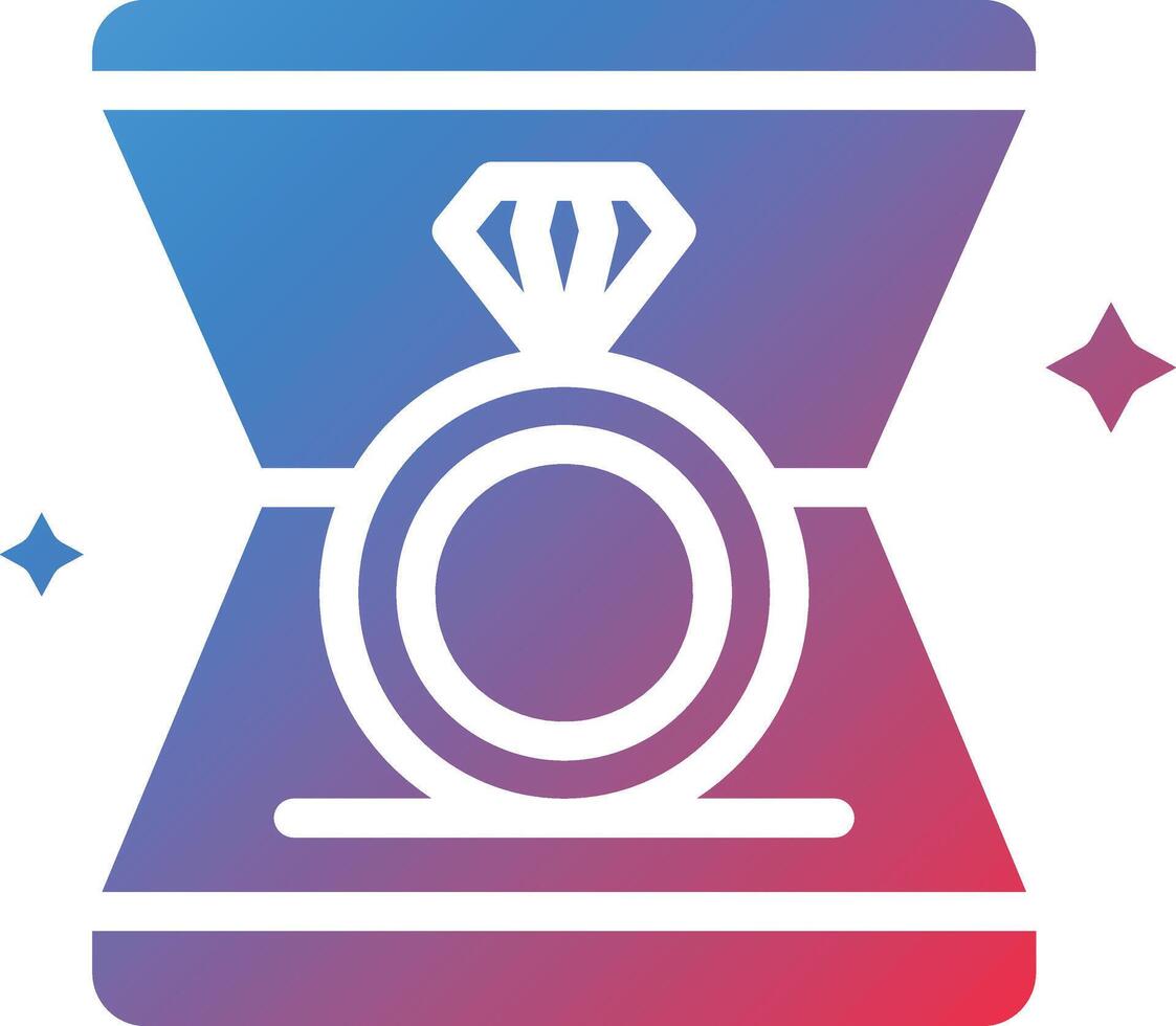 Ring Glyph Gradient Icon vector