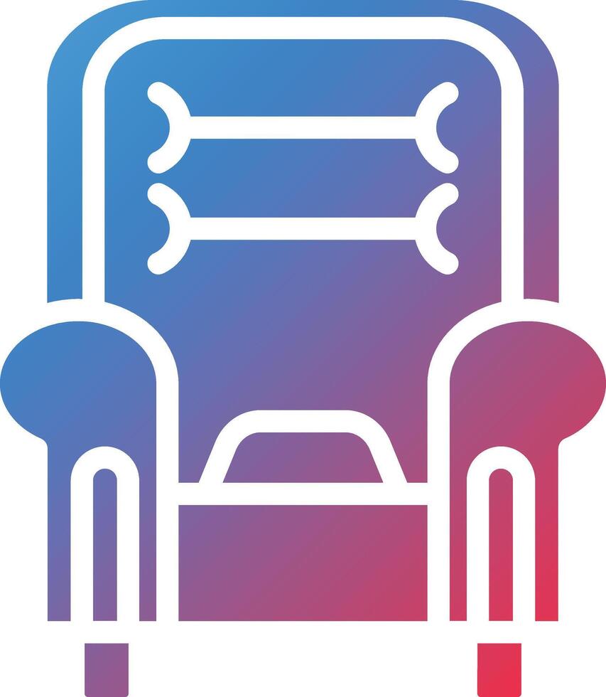 Armchair Glyph Gradient Icon vector