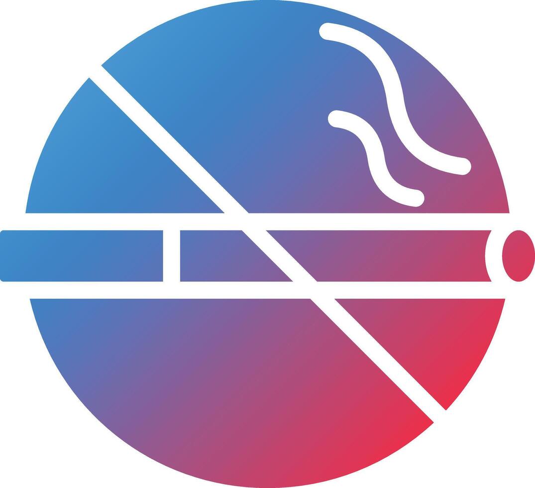No Smoking Glyph Gradient Icon vector