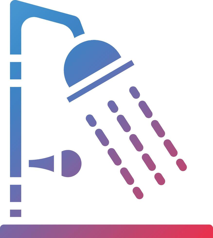 Shower Glyph Gradient Icon vector