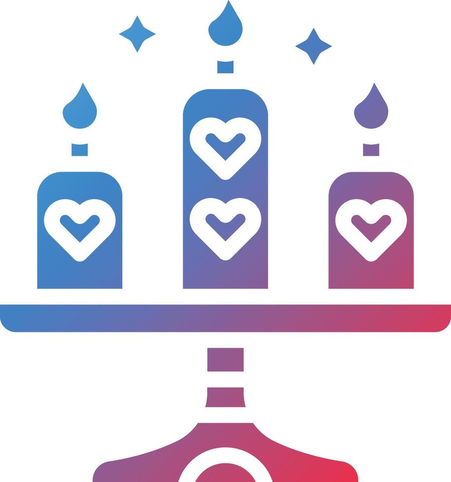 Candle Glyph Gradient Icon vector