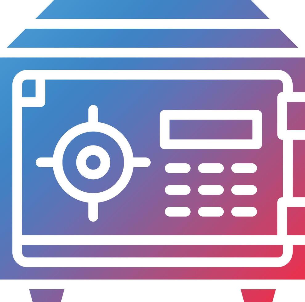 Safebox Glyph Gradient Icon vector