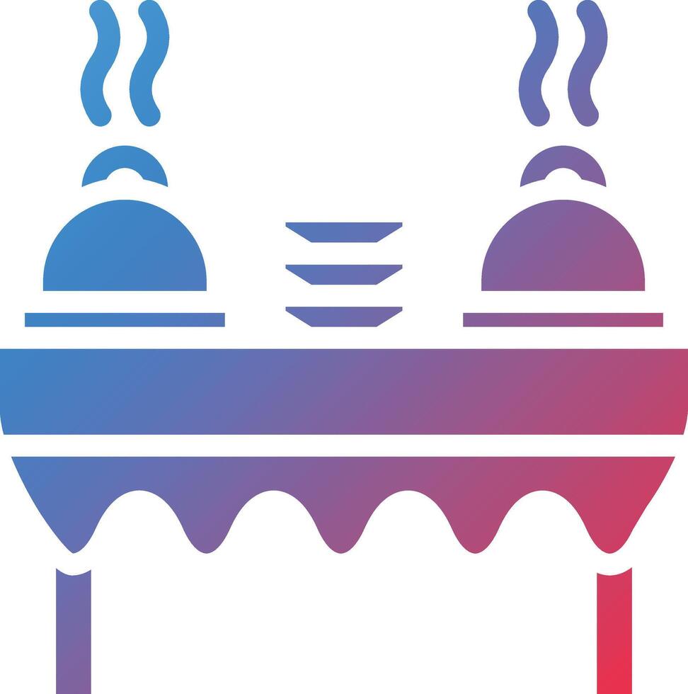 Buffet Glyph Gradient Icon vector