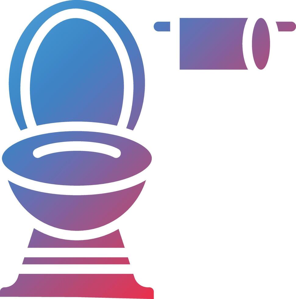 Toilet Glyph Gradient Icon vector