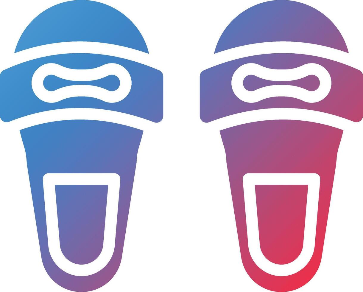 Slippers Glyph Gradient Icon vector