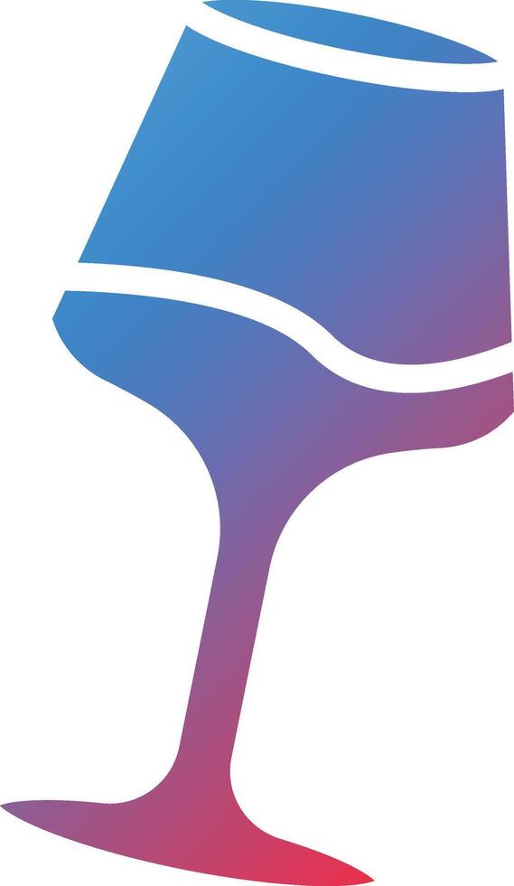 Wine Glass Glyph Gradient Icon vector