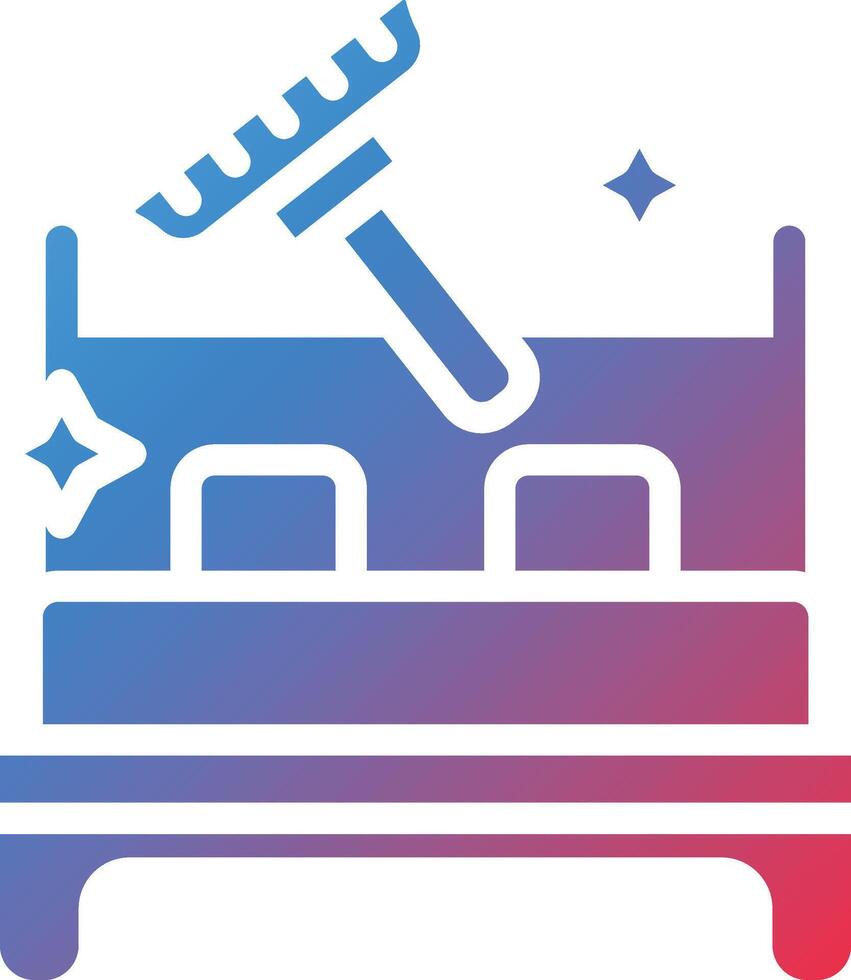 Bed Glyph Gradient Icon vector