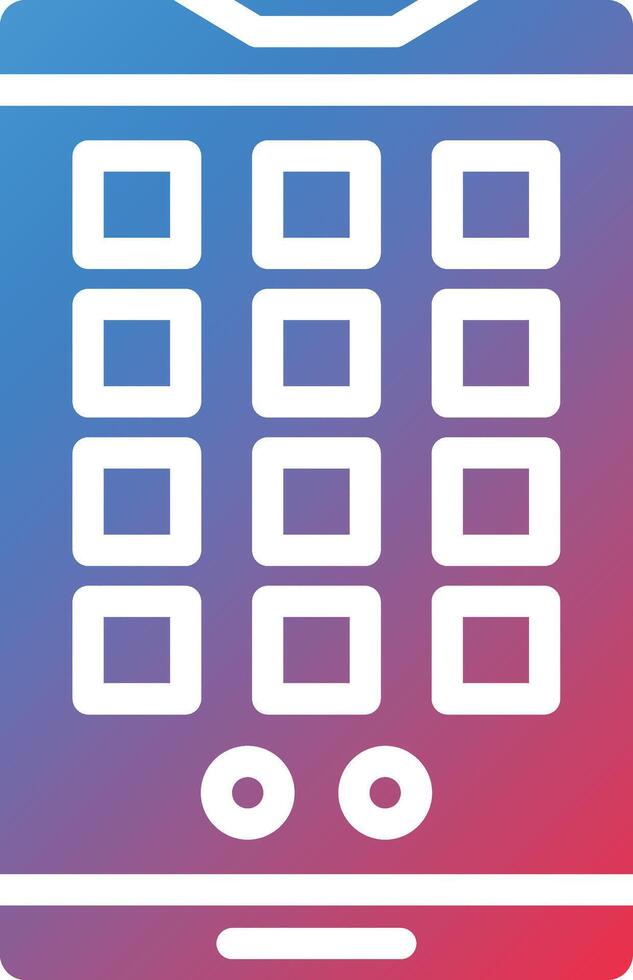 Mobile Application Glyph Gradient Icon vector