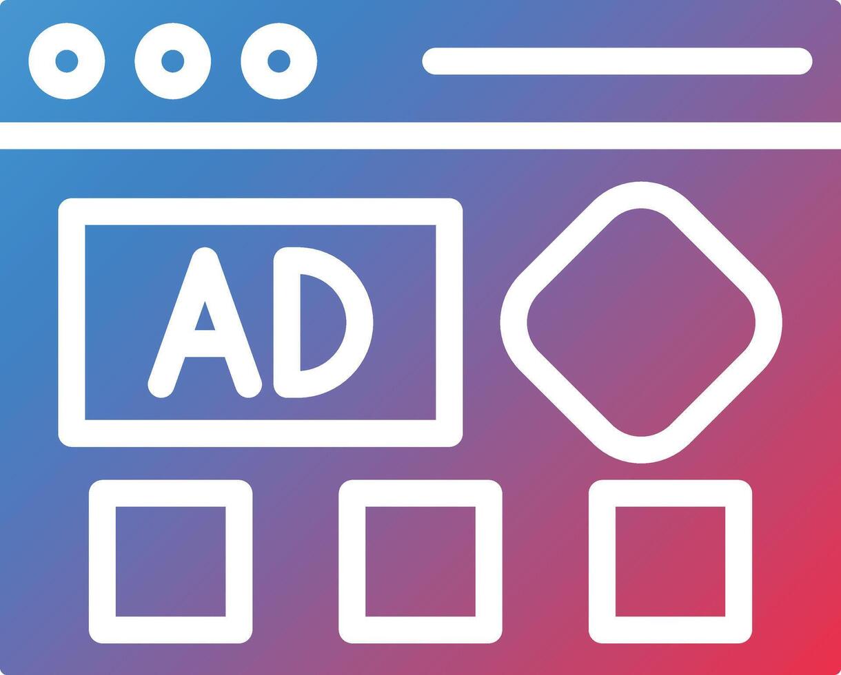 Banners Glyph Gradient Icon vector