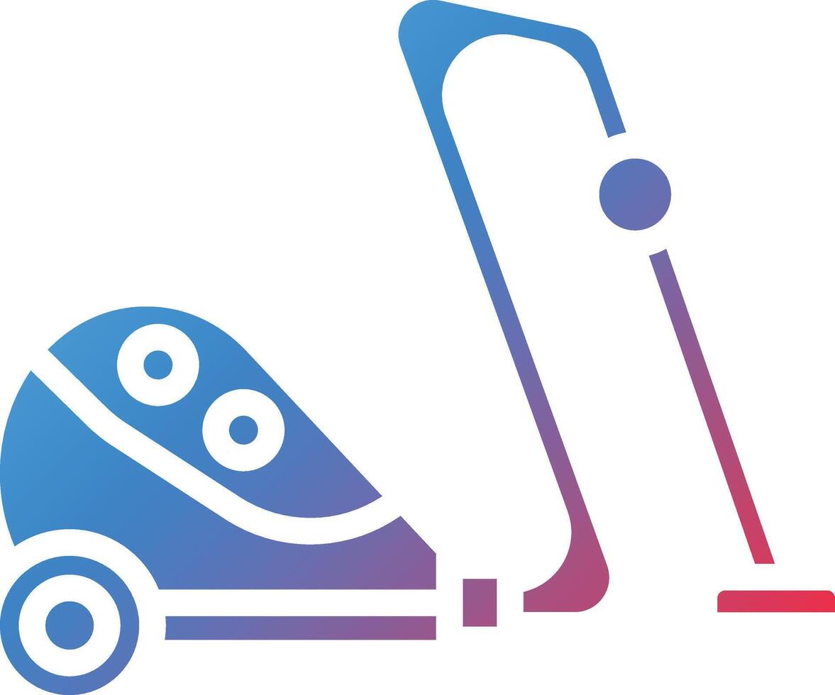 Vacuum Cleaner Glyph Gradient Icon vector