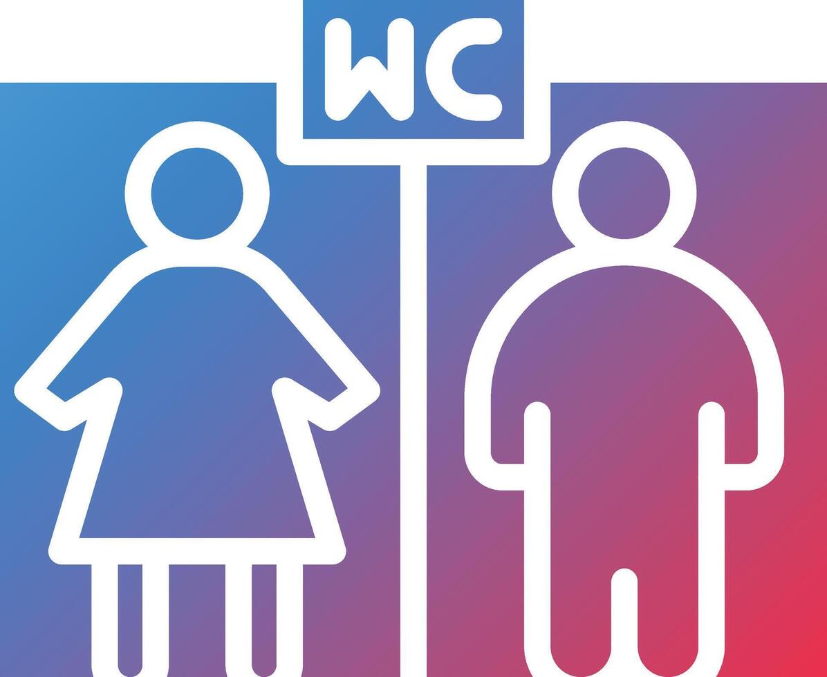 Wc Glyph Gradient Icon vector