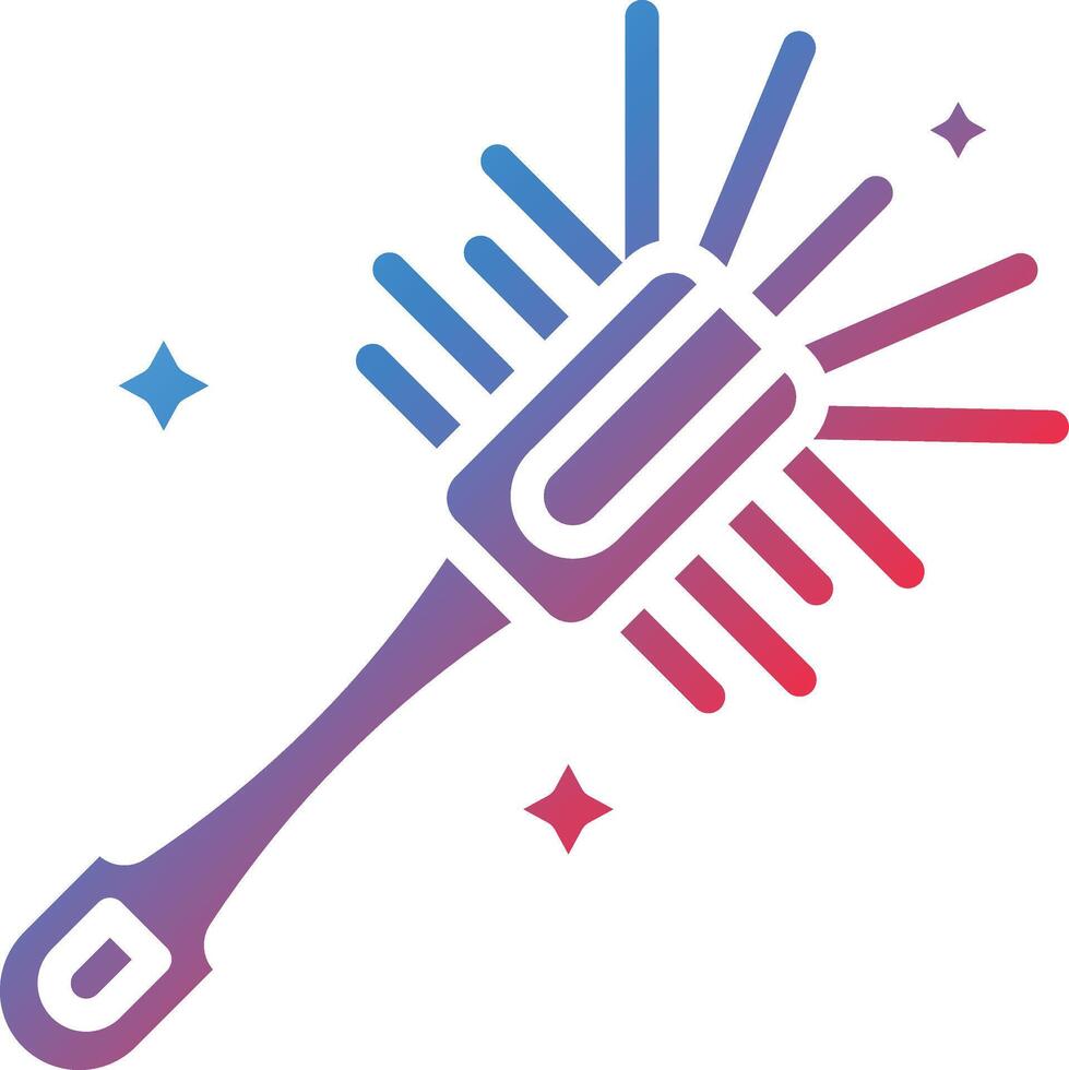 Toilet Brush Glyph Gradient Icon vector