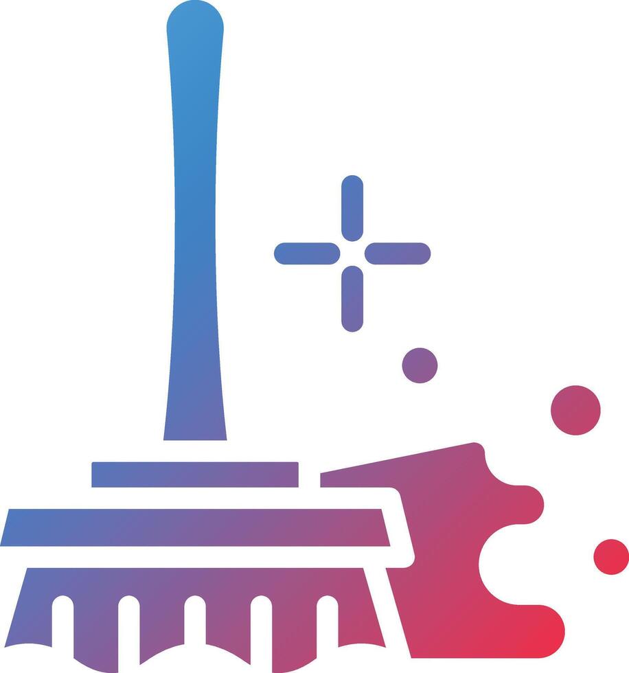 Mop Glyph Gradient Icon vector