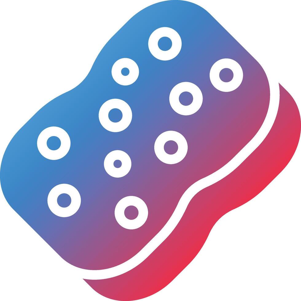 Sponge Glyph Gradient Icon vector