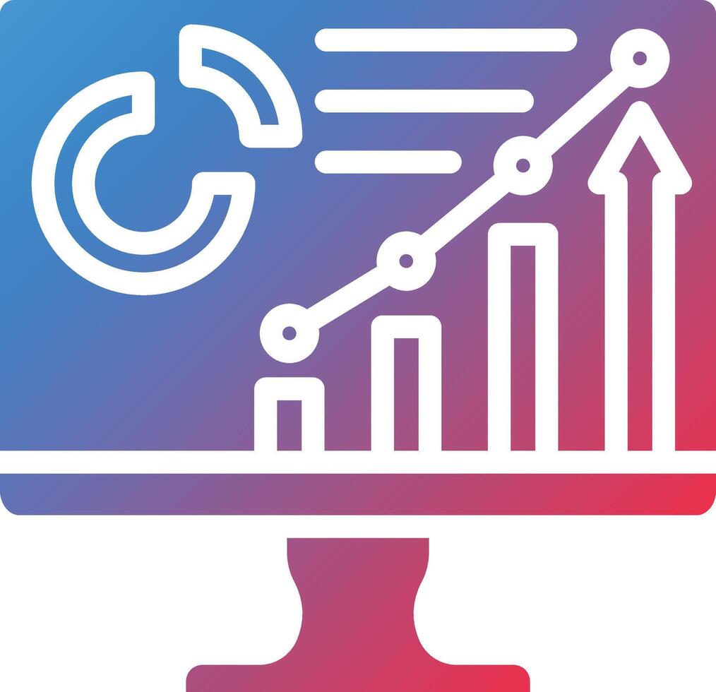 Dashboard Glyph Gradient Icon vector